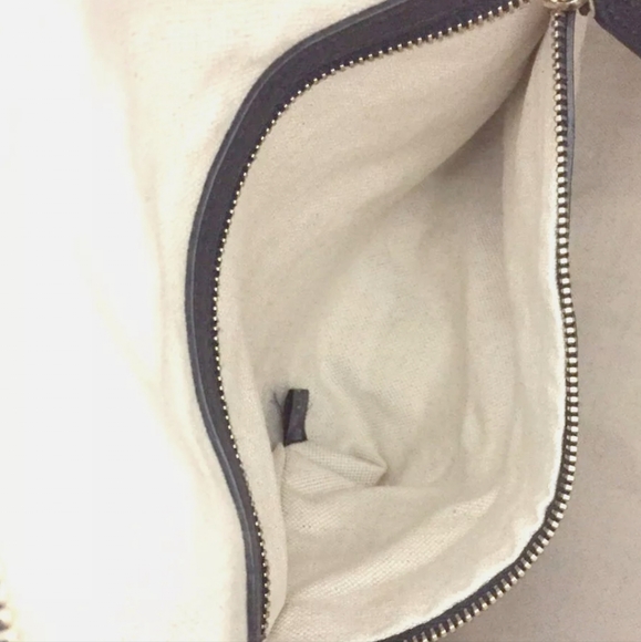 GUCCI MICRO SHIMA GG BLACK LEATHER BOSTON TRAVEL HAND BAG/Q4606 - Picture 9 of 12